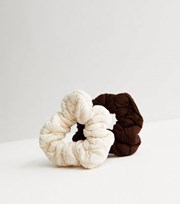 New Look 2 Pack Multicoloured Quilted Scrunchies